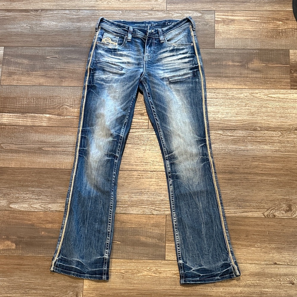 Cowgirl Tuff Twister Jeans 28x35 EUC